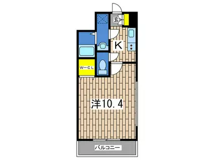 フローラ東戸塚(1K/2階)の間取り写真