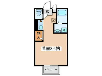 エントピア南長崎(ワンルーム/2階)の間取り写真