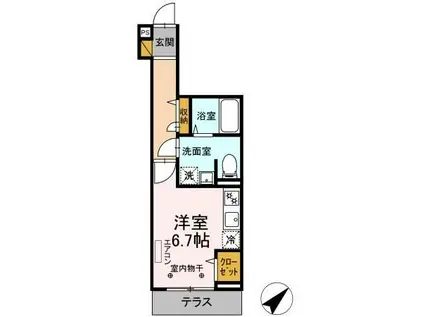 KAIJIN-SOII(ワンルーム/1階)の間取り写真