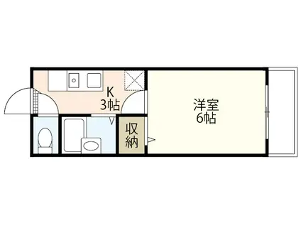 ベイサイドホーム坂(1K/1階)の間取り写真