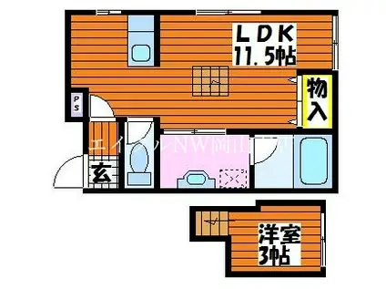 サウスウインドI(1LDK/1階)の間取り写真