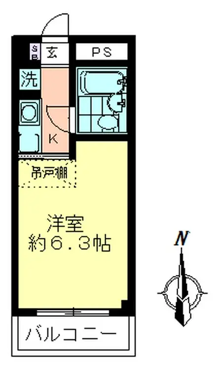 キャッスル萩山 3階階 間取り