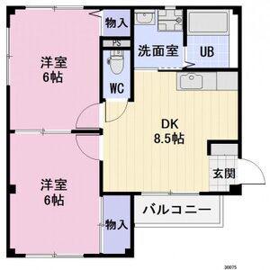 SURPLUSプルミエ(2DK/2階)の間取り写真