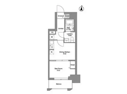 クラリティア綾瀬(1LDK/3階)の間取り写真