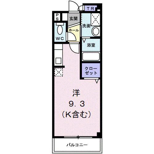 グランディル山王(ワンルーム/4階)の間取り写真