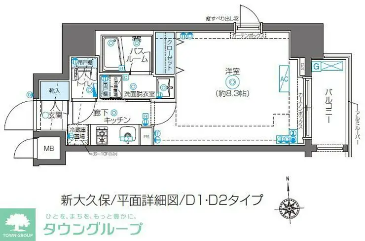 ZOOM新大久保 5階階 間取り