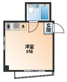 永和ビル(ワンルーム/4階)の間取り写真