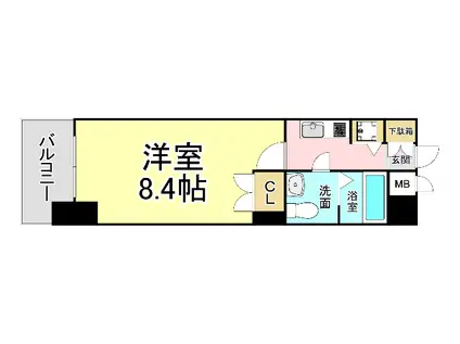 NO.63 オリエントキャピタルタワー(1K/6階)の間取り写真