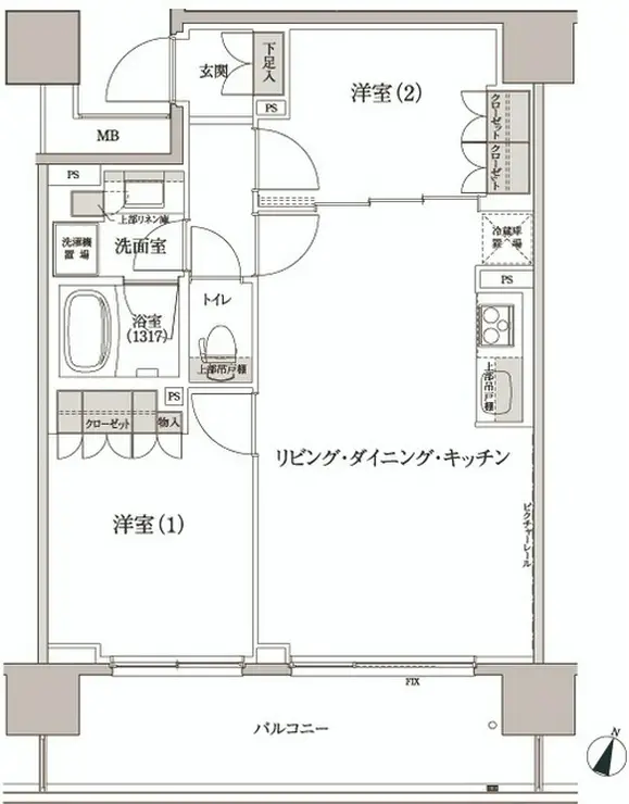 パークハビオ渋谷本町レジデンス 3階階 間取り