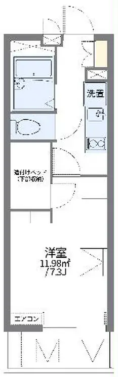 レオパレス南台 2階階 間取り