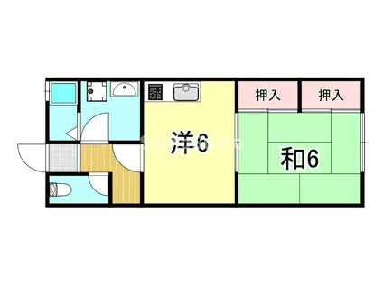 グリーンコート(1DK/1階)の間取り写真