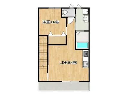 FLOWER VALLEY I(1LDK/2階)の間取り写真