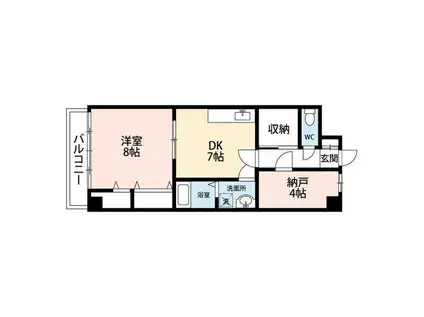 フレンディビル(1SDK/7階)の間取り写真