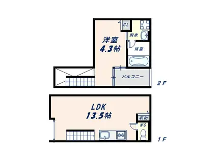 ヴィラパストレール(1LDK/1階)の間取り写真