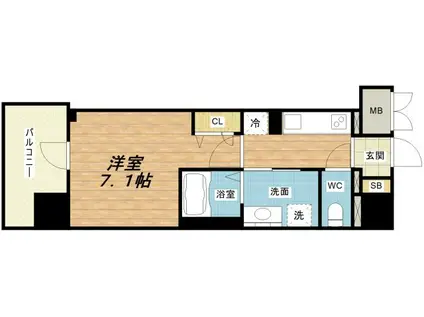 IBC RESIDENCE ウエスト(1K/3階)の間取り写真
