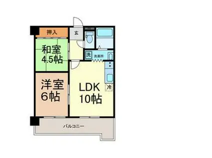 サンパーク大鐘II(2LDK/2階)の間取り写真