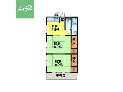 阿部アパート(2DK/1階)の間取り写真