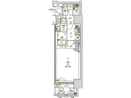 CREST TAPP新栄(1K/10階)の間取り写真