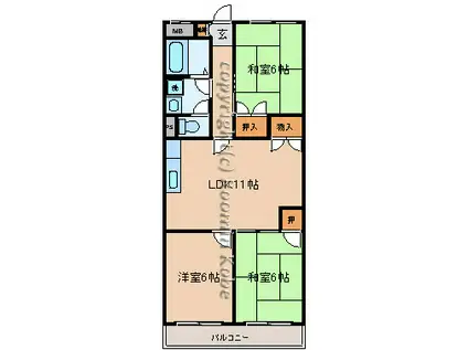 ハイツメルシー(3LDK/3階)の間取り写真