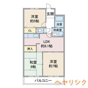 NODA GULANDE(3LDK/3階)の間取り写真