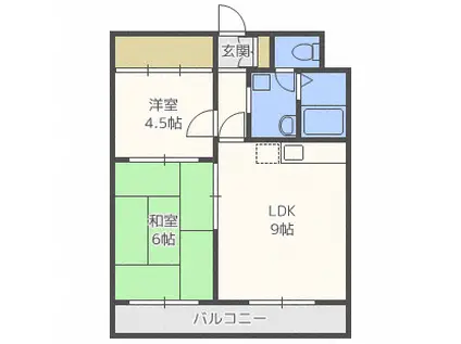 アーバンヒル宮の沢(2LDK/4階)の間取り写真