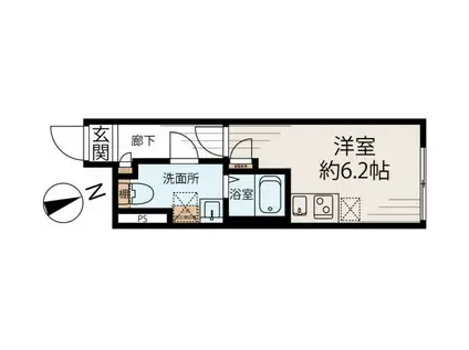 アルファ早宮(ワンルーム/2階)の間取り写真