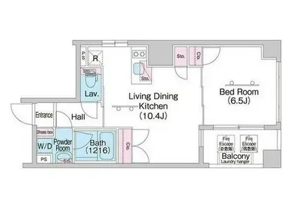 コンフォリア浅草駒形(1LDK/9階)の間取り写真