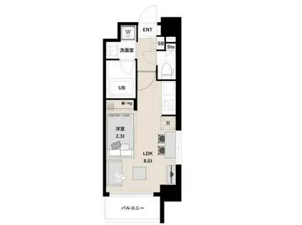 アーバンパーク清澄白河(1LDK/3階)の間取り写真