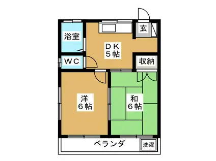 小野澤AP(2DK/2階)の間取り写真