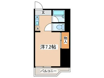 エイトハイツ(ワンルーム/2階)の間取り写真