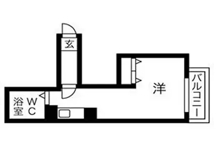 デイズ桜川II(ワンルーム/1階)の間取り写真