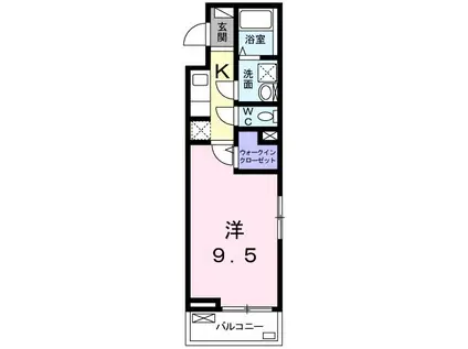 ブランドール(1K/3階)の間取り写真