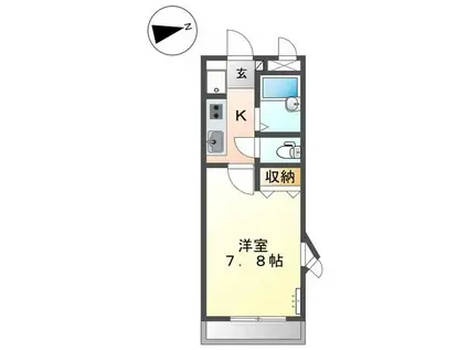 フェニックス(1K/2階)の間取り写真