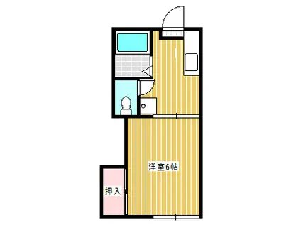 メゾンド直鮒(1K/2階)の間取り写真