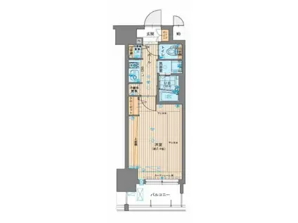 梅田ウエストレジデンス(1K/6階)の間取り写真