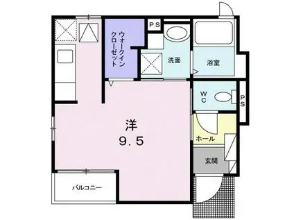 サンアベニュー(ワンルーム/1階)の間取り写真