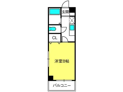 TPマンション(1K/1階)の間取り写真