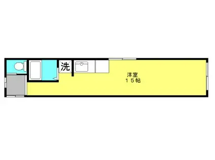 土山マンション(ワンルーム/2階)の間取り写真