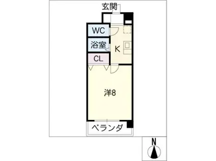 ENA FUKIAGE(1K/4階)の間取り写真