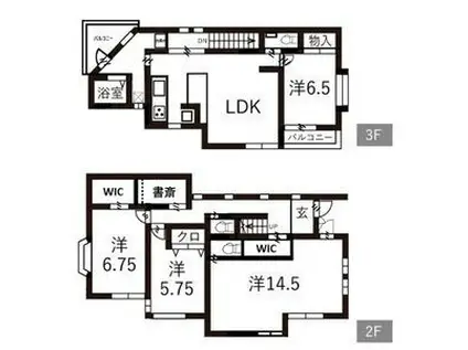 ステージK(3LDK/2階)の間取り写真