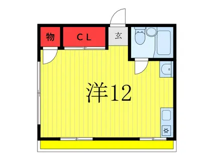 コーポさんさい(ワンルーム/3階)の間取り写真