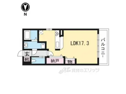 カローレ御所南(1K/4階)の間取り写真