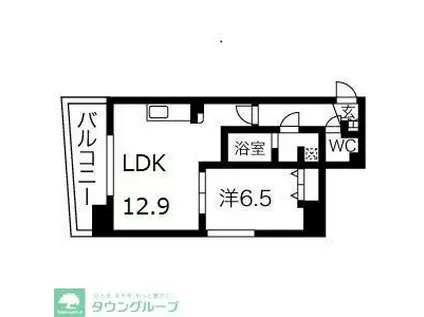 LA FACADE ラ・ファサード(1LDK/8階)の間取り写真