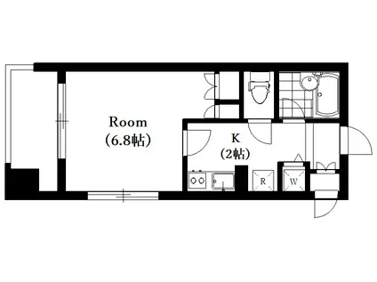 オーベル代官山DE(1K/3階)の間取り写真