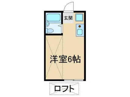 シルクロード(ワンルーム/2階)の間取り写真