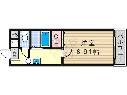 ゾル・メゾン(1K/3階)の間取り写真