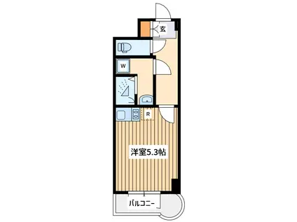 ジーエスプラザ鶴見駅前ビル(ワンルーム/6階)の間取り写真