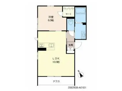 ヴィラージュ(1LDK/1階)の間取り写真