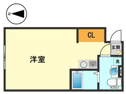 GOOD CRAFT KANAMACHI(ワンルーム/3階)の間取り写真