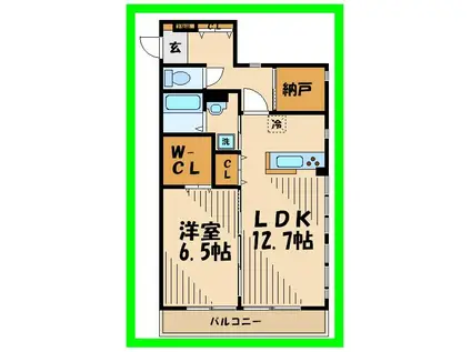 トレーノ赤堤(1SLDK/3階)の間取り写真